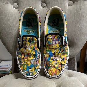 Men’s Simpsons Vans Slip-On Shoes - Multicolor